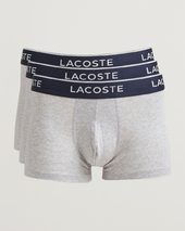 Lacoste 3-pack Stretch Cotton Trunks Silver Chine
