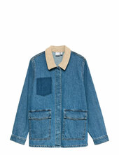 Vmenya Ls Workwear Jacket Farkkutakki Denimtakki Blue Vero Moda