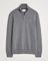 Gant Casual Cotton Half Zip Dark Grey Melange