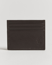 Polo Ralph Lauren Pebbled Leather Credit Card Holder Brown