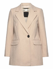 Taylahiw Blazer Coat Ohut Pitkä Takki Beige Inwear