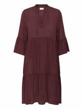 Kamarianah Amber Dress Polvipituinen Mekko Burgundy Kaffe