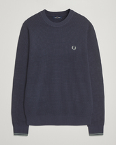 Fred Perry Waffle Stitch Jumper Dark Airforce