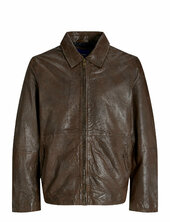 Jorcrincle Leather Jkt Styd Aw24 Nahkatakki Brown Jack & J S