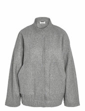 Nmhalston L/s Bomber Jacket Wvn Noos Bombertakki Grey Noisy May