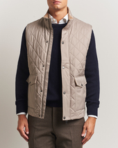 Eton Quilted Shell Vest Beige