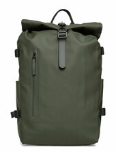 Rolltop Rucksack Large W3 Reppu Laukku Green Rains