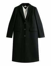Classic Sb Wool Reg Maxi Coat Villakangastakki Pitkä Takki Black Tommy Hilfiger