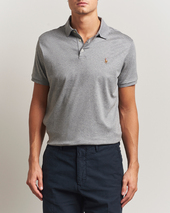 Polo Ralph Lauren Custom Slim Fit Cotton Polo Steel Heather