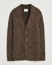 Nn07 Osky Heavy Knitted Cardigan Demitasse Brown