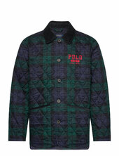 Logo Plaid Barn Coat Tikkitakki Green Polo Ralph Lauren