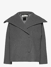 Perryiw Short Coat Villakangastakki Grey Inwear