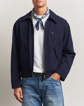 Nudie Jeans Blake Wool Zip Jacket Blueberry