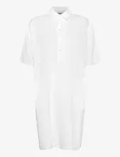 Mmlowana Linen Dress Polvipituinen Mekko White Mos Mosh