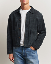 Nudie Jeans Dante Ii Suede Jacket Navy