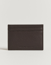 Tiger Of Sweden Wake Grained Leather Card Holder Dark Brown