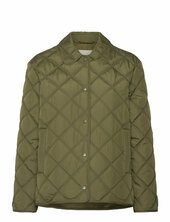 Quilted Jacket With Collar Tikkitakki Khaki Green Gant