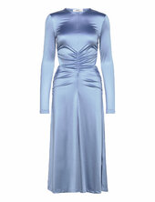 Caron - Glossy Stretch Polvipituinen Mekko Blue Day Birger Et Mikkelsen