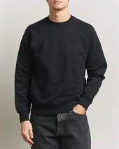 Nudie Jeans Palle Logo Crew Neck Sweatshirt Black