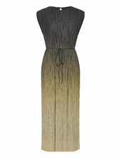Xena Pleated Ombre Midi Dress Polvipituinen Mekko Khaki Green French Connection