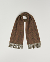 Polo Ralph Lauren Wool Blend Scarf Olive Check