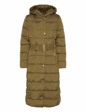 B.int Track Line Qult Topattu Pitkä Takki Green Barbour