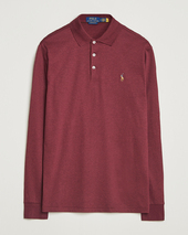 Polo Ralph Lauren Pima Cotton Custom Slim Fit Ls Polo Spring Wine Heat