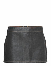 Low-rise Foil Mini-skirt Lyhyt Hame Grey Mango