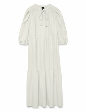 Vmpretty 3/4 Long Dress Wvn Ga Polvipituinen Mekko White Vero Moda