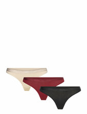 Thong 3pk Stringit Alusvaatteet Black Calvin Klein