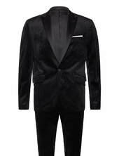 Velvet Tuxedo Suit Puku Black Lindbergh