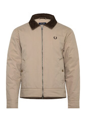 Cotton Caban Jacket Vuorillinen Takki Topattu Takki Beige Fred Perry