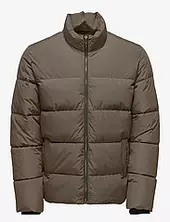 Onsmelvin Life Quilted Jacket Otw Vd Vuorillinen Takki Topattu Takki Brown Only & Sons