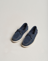 Sebago Docksides Suede Boat Shoe Blue Navy