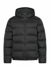 Ls Nylon Zip Off Hood Down Puffe Vuorillinen Takki Topattu Takki Black Calvin Klein Jeans