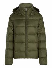 Lw Down Casual Jacket Vuorillinen Takki Topattu Takki Khaki Green Tommy Hilfiger