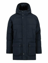 Barbour Hooded Bedale Puffer Jacket Vuorillinen Takki Topattu Takki Navy Barbour