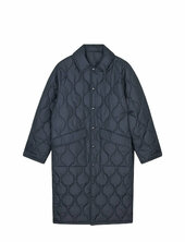 Light Ripstop Clava Coat Topattu Pitkä Takki Navy Mads Nørgaard