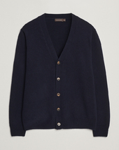 Oscar Jacobson Eduardo Wool Cardigan Navy