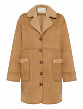 Kamarlie Coat Villakangastakki Beige Kaffe