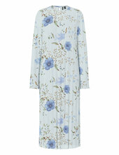Pcamber Ls Midi Dress Wvn D2d Fsy Polvipituinen Mekko Blue Pieces