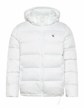Ls Nylon Zip Off Hood Down Puffe Vuorillinen Takki Topattu Takki White Calvin Klein Jeans