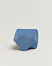 Eton Silk Printed Flower Tie Blue
