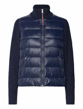 Lw Down Feminine Gloss Knit Jkt Vuorillinen Takki Topattu Takki Navy Tommy Hilfiger