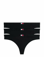 3 Pack Thong Stringit Alusvaatteet Black Tommy Hilfiger