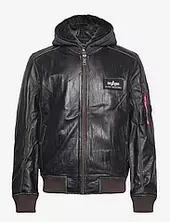 Ma-1 D-tec Leather Nahkatakki Black Alpha Industries