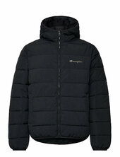 Hooded Jacket Vuorillinen Takki Topattu Takki Black Champion