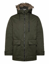 Jjcharlie Detachable Faux Fur Parka Parka Takki Green Jack & J S