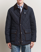 Gant Quilted Fleece Jacket Evening Blue