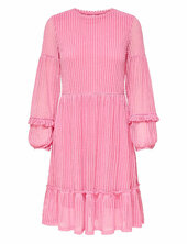 Onlnaja L/s Baloon Dress Cs Jrs Polvipituinen Mekko Pink Only